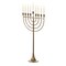 Vintiquewise Modern Solid Metal Judaica Hanukkah Menorah 9 Branched Candelabra, Gold Finish Large QI004119.GD.L - alternate 1